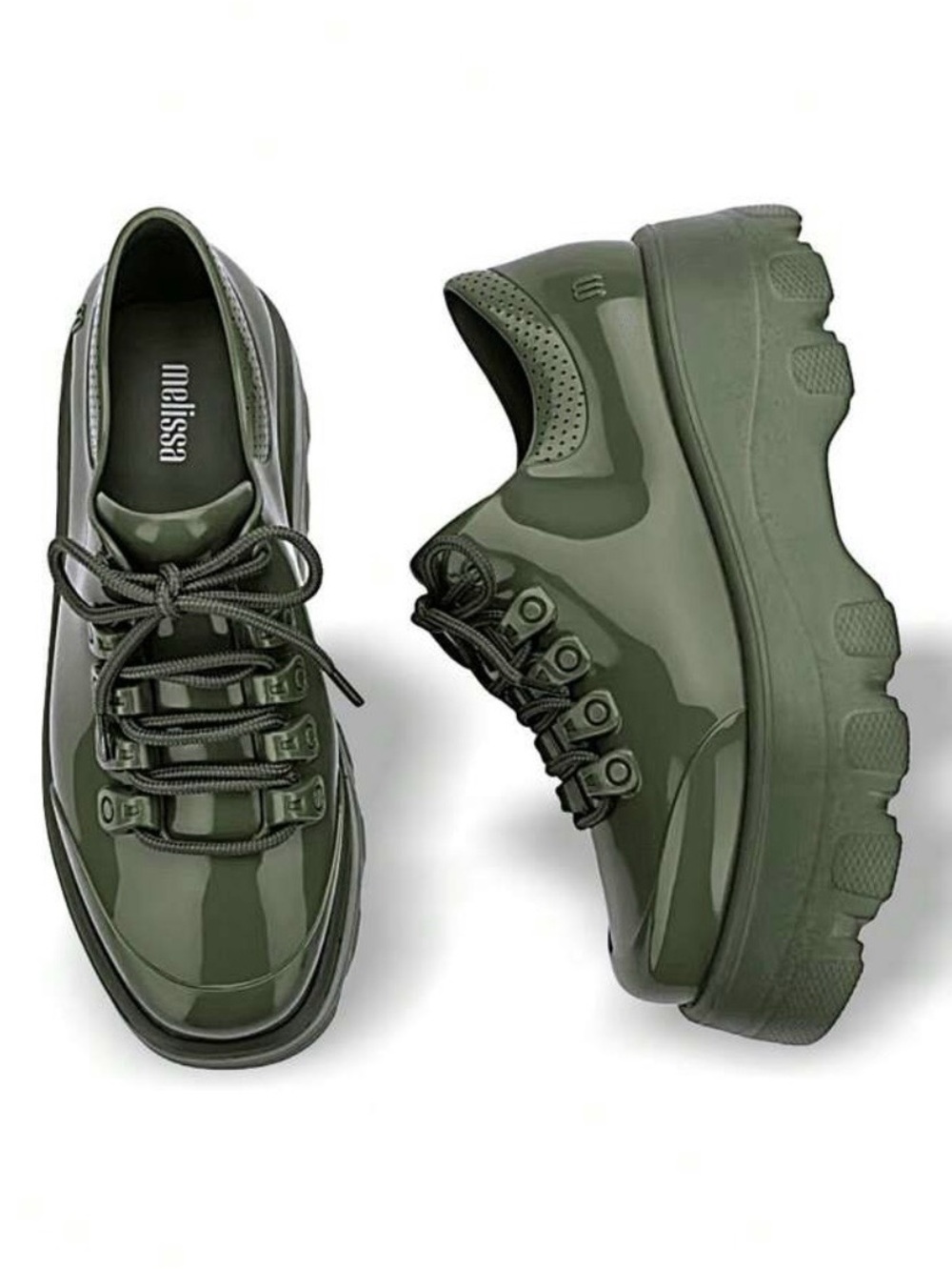 Melissa Men’s Chunky Lace-Up Sneaker in Olive